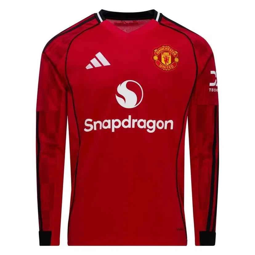 Manchester United 25/26 Home Shirt Long Sleeve - Nafan Collection