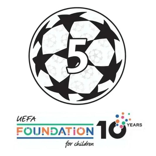UCL Champions League 5 Times Winner + UEFA 10 Years Anniversary Foundation Official Patch - Nafan Collection